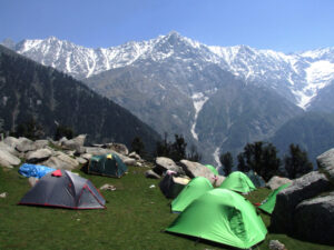 triund trek package camping view dhauladhar range